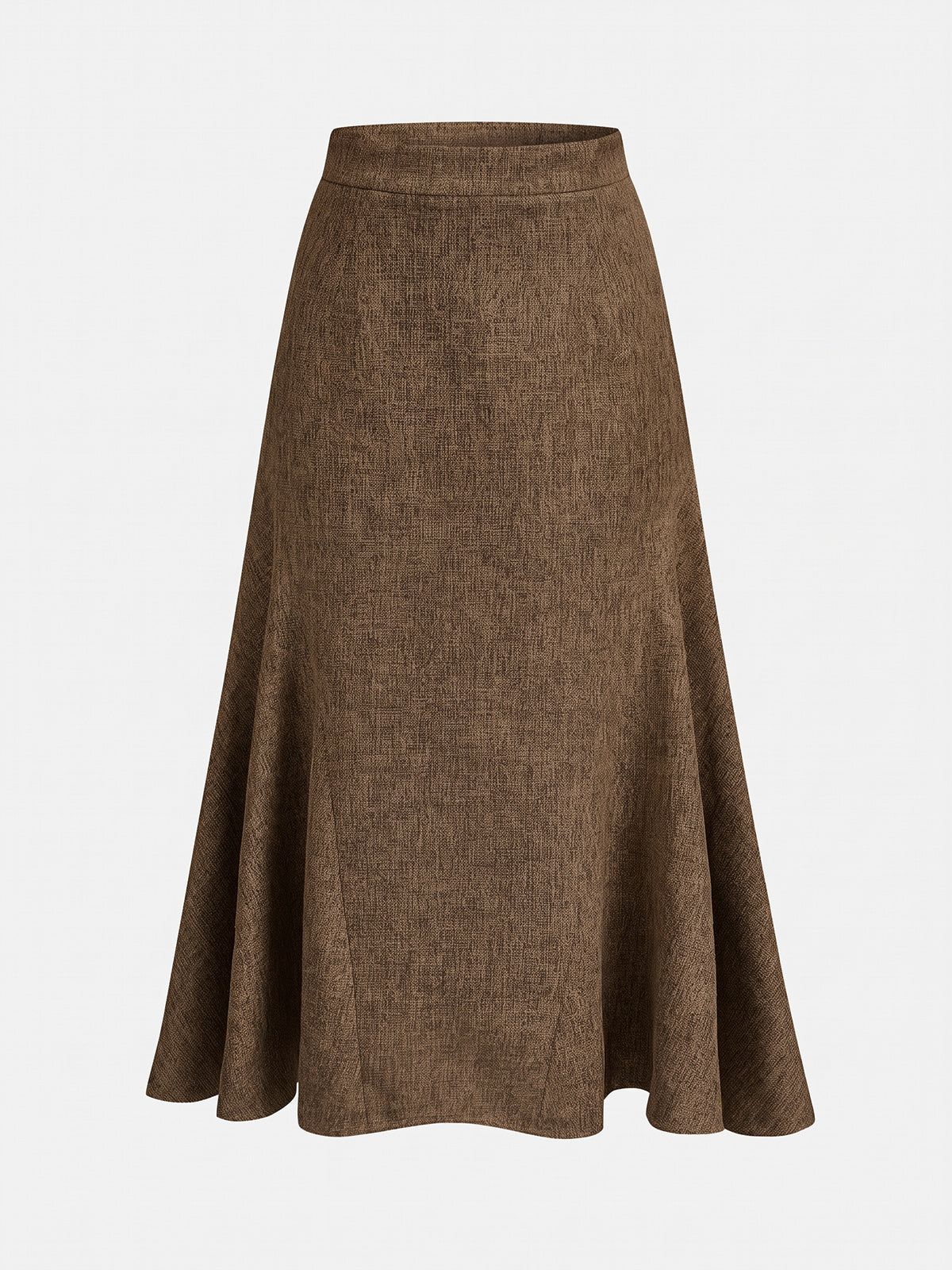 Chic Flared Midi Skirt in Classic Tweed